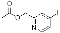CAS # 565237-07-2, 4-Iodo-2-pyridinemethanol acetate (ester)