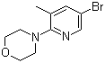 structure of CAS# 566158-47-2, 5-溴-3-甲基-2-(吗啉基)吡啶