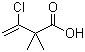 structure of CAS# 56663-75-3, 2,2-二甲基-3-氯-3-丁烯酸