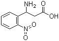 CAS # 5678-48-8, 3-Amino-3-(2-nitrophenyl)propanoic acid, 3-(2-Nitrophenyl)-beta-alanine, 3-Amino-3-(2-nitrophenyl)propionic acid