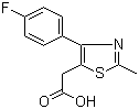 structure of CAS# 568543-71-5, 4-(4-Fluorophenyl)-2-methyl-5-thiazoleacetic acid