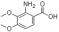 CAS # 5701-87-1, 2-Amino-3,4-dimethoxybenzoic acid, 3,4-Dimethoxyanthranilic acid