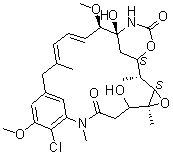 structure of CAS# 57103-68-1, Maytansinol