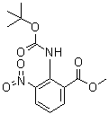 structure of CAS# 57113-90-3, 2-(叔丁氧羰基氨基)-3-硝基苯甲酸甲酯