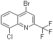 structure of CAS# 57124-18-2, 4-溴-8-氯-2-(三氟甲基)喹啉