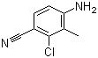 structure of CAS# 573768-09-9, 3-Chloro-4-cyano-2-methylaniline
