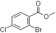 structure of CAS# 57381-62-1, 2-Bromo-4-chlorobenzoic acid methyl ester
