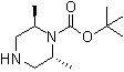 structure of CAS# 574007-62-8, (2R,6R)-2,6-Dimethyl-1-piperazinecarboxylic acid 1,1-dimethylethyl ester