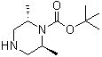 structure of CAS# 574007-66-2, (2S,6S)-2,6-Dimethyl-1-piperazinecarboxylic acid 1,1-dimethylethyl ester