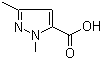 structure of CAS# 5744-56-9, 1,3-二甲基-1H-吡唑-5-甲酸