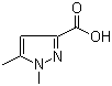 structure of CAS# 5744-59-2, 1,5-二甲基-1H-吡唑-3-羧酸