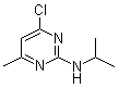 structure of CAS# 5748-34-5, 4-Chloro-2-(isopropylamino)-6-methylpyrimidine