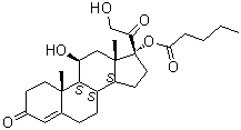 structure of CAS# 57524-89-7, 氢化可的松戊酸酯