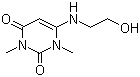 structure of CAS# 5770-44-5, 1,3-二甲基-6-(2-羟乙基)氨基脲嘧啶