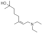 CAS # 57745-79-6, (6Z)-8-(Diethylamino)-2,6-dimethyl-6-octen-2-ol, (Z)-N,N-Diethyl-7-hydroxy-3,7-dimethyl-2-octenylamine