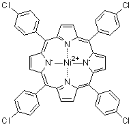 structure of CAS# 57774-14-8, (SP-4-1)-[5,10,15,20-Tetrakis(4-chlorophenyl)-21H,23H-porphinato(2-)-N21,N22,N23,N24]nickel