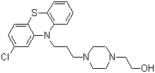 structure of CAS# 58-39-9, 1-(2-羟乙基)-4-[3-(2-氯-10-吩噻嗪基)丙基]哌嗪