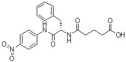 structure of CAS# 5800-34-0, N-Glutaryl-L-phenylalanyl p-nitroanilide