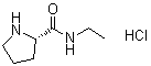 structure of CAS# 58107-62-3, (S)-N-Ethyl-2-pyrrolidinecarboxamide monohydrochloride