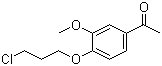 structure of CAS# 58113-30-7, 4-(3-氯丙氧基)-3-甲氧基苯乙酮