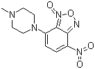CAS # 58131-57-0, NSC 207895, 4-(4-Methyl-1-piperazinyl)-7-nitro-2,1,3-benzoxadiazole 3-oxide