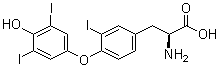 structure of CAS# 5817-39-0, 3,3',5'-Triiodothyronine