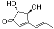 CAS # 582-46-7, Terrein, (4S,5R)-4,5-Dihydroxy-3-(1E)-1-propen-1-yl-2-cyclopenten-1-one, (+)-Terrein, NSC 29130