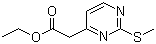 structure of CAS# 582309-12-4, 2-(甲硫基)嘧啶-4-乙酸乙酯