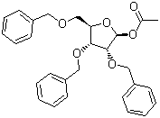 structure of CAS# 58381-23-0, 1-乙酰氧基-2,3,5-三苄氧基-D-呋喃核糖