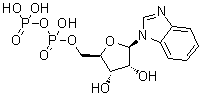 CAS # 58430-02-7, Diphosphoric acid, 5'-ester with 1-beta-D-ribofuranosyl-1H-benzimidazole, 1-[5-O-[Hydroxy(phosphonooxy)phosphinyl]-beta-D-ribofuranosyl]-1H-benzimidazole