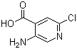 structure of CAS# 58483-95-7, 5-氨基-2-氯吡啶-4-甲酸