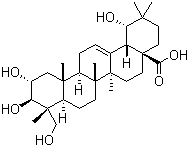 structure of CAS# 58880-25-4, 2alpha,19alpha,23-三羟基齐墩果酸