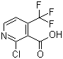 structure of CAS# 590371-81-6, 2-Chloro-4-(trifluoromethyl)nicotinic acid