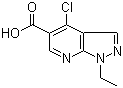 structure of CAS# 59060-16-1, 4-氯-1-乙基-1H-吡唑并[3,4-b]吡啶-5-羧酸