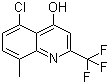 structure of CAS# 59108-09-7, 5-Chloro-8-methyl-2-(trifluoromethyl)quinolin-4-ol