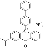 structure of CAS# 591773-92-1, 10-(4-联苯基)-2-异丙基噻吨酮-10-硫鎓六氟磷酸盐