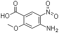 structure of CAS# 59338-84-0, 2-甲氧基-4-氨基-5-硝基苯甲酸