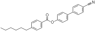 structure of CAS# 59443-81-1, 4-Cyanobiphenyl-4'-hexylbenzoate