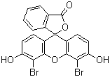 structure of CAS# 596-03-2, 4',5'-Dibromofluorescein