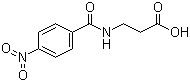 structure of CAS# 59642-21-6, N-(4-Nitrobenzoyl)-beta-alanine
