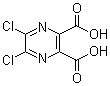 structure of CAS# 59715-45-6, 5,6-Dichloropyrazine-2,3-dicarboxylic acid