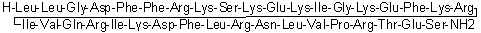 CAS # 597562-32-8, L-Leucyl-L-leucylglycyl-L-alpha-aspartyl-L-phenylalanyl-L-phenylalanyl-L-arginyl-L-lysyl-L-seryl-L-lysyl-L-alpha-glutamyl-L-lysyl-L-isoleucylglycyl-L-lysyl-L-alpha-glutamyl-L-phenylalanyl-L-lysyl-L-arginyl-L-isoleucyl-L-valyl-L-glutaminyl-L-arginyl-L-isoleucyl-L-lysyl-L-alpha-aspartyl-L-phenylalanyl-L-leucyl-L-arginyl-L-asparaginyl-L-leucyl-L-valyl-L-prolyl-L-arginyl-L-threonyl-L-alpha-glutamyl-L-serinamide