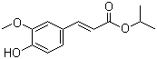 CAS # 59831-94-6, Isopropyl ferulate, 4-Hydroxy-3-methoxycinnamic acid isopropyl ester, 3-(4-Hydroxy-3-methoxyphenyl)-2-propenoic acid 1-methylethyl ester