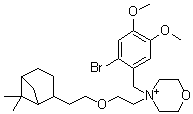 CAS # 59995-65-2, Pinaverium, 4-[(2-Bromo-4,5-dimethoxyphenyl)methyl]-4-[2-[2-(6,6-dimethylbicyclo[3.1.1]hept-2-yl)ethoxy]ethyl]morpholinium