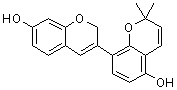 CAS # 60008-03-9, Glabrene, 2',2'-Dimethyl-[3,8'-bi-2H-1-benzopyran]-5',7-diol