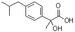 structure of CAS# 60057-62-7, alpha-羟基-alpha-甲基-4-(2-甲基丙基)苯乙酸