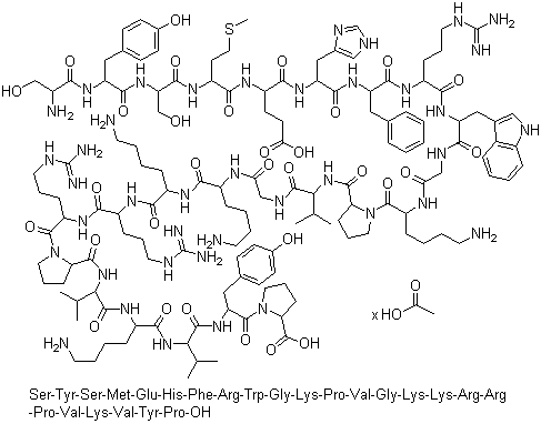 structure of CAS# 60189-34-6, Tetracosactide acetate