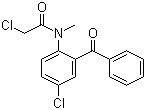 structure of CAS# 6021-21-2, N-甲基-2'-苯甲酰-2,4'-二氯乙酰苯胺