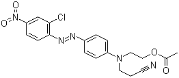 CAS # 6021-61-0, Disperse Red 54, 2-[4-[(2-Chloro-4-nitrophenyl)azo]-N-(2-cyanoethyl)anilino]ethyl acetate