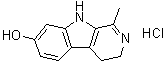 structure of CAS# 6028-07-5, 1-甲基-3H,4H,9H-吡啶并[3,4-b]吲哚-7-醇盐酸盐
